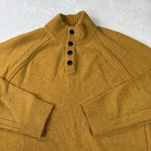 Banana‎ Republic Sweater Mens XL Burnt Orange Pullover Italian Wool Blend SOFT